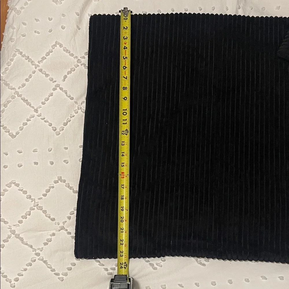 Black Corduroy Pillow Covers soft set of 2 new